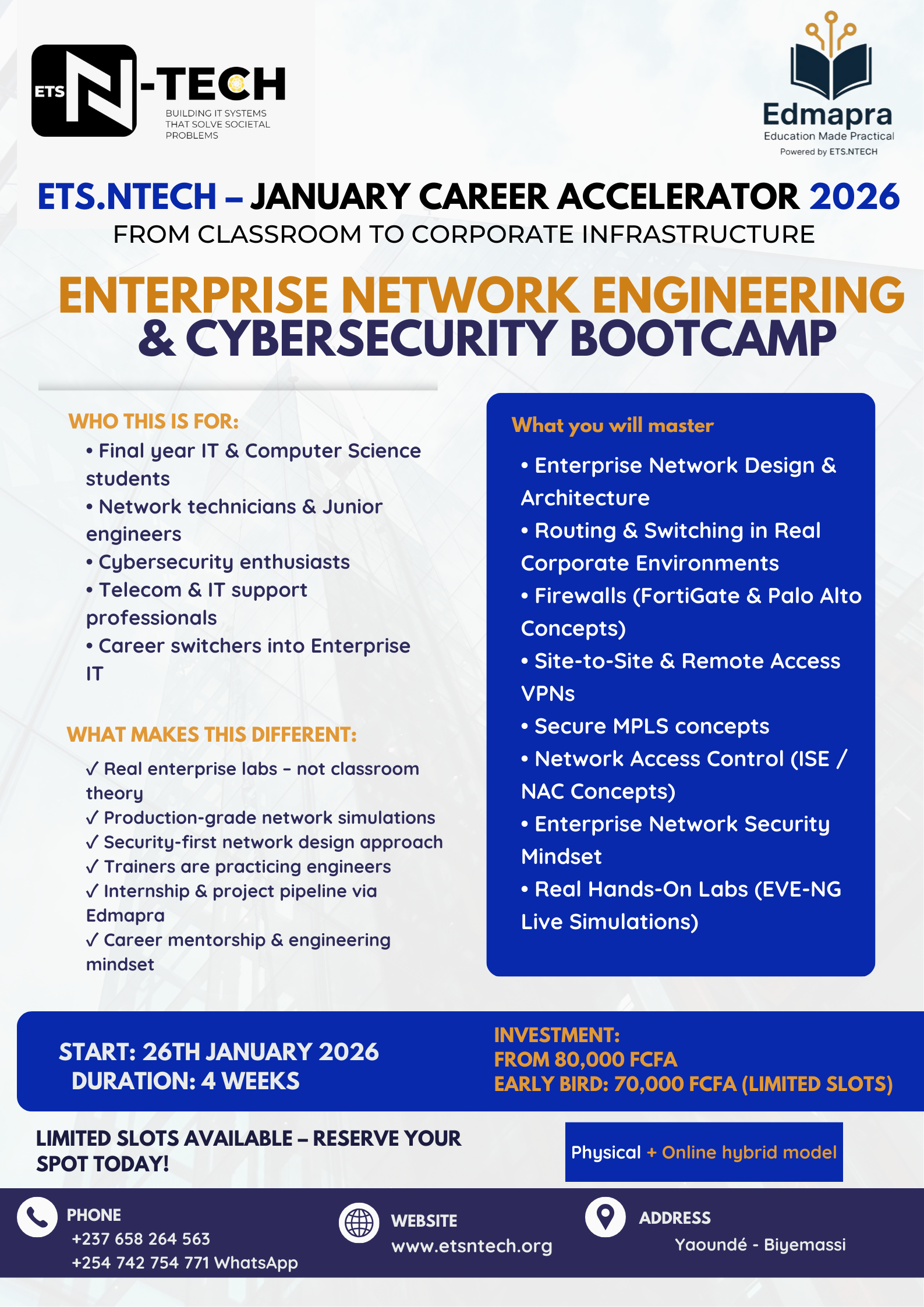 Enterprise Network Engineering and Cybersecurity Bootcamp